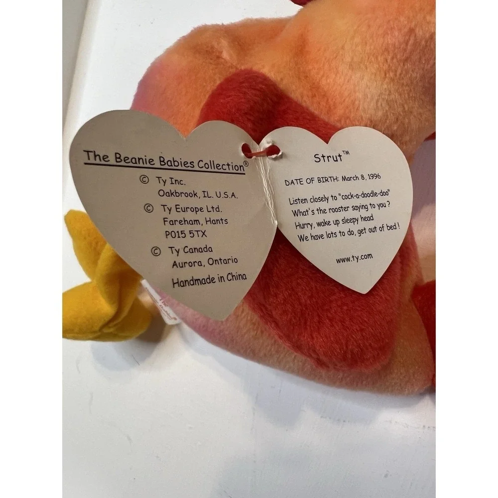 NWT TY Beanie Babies – Vintage Gobbles the‎ Turkey And Strut The Rooster